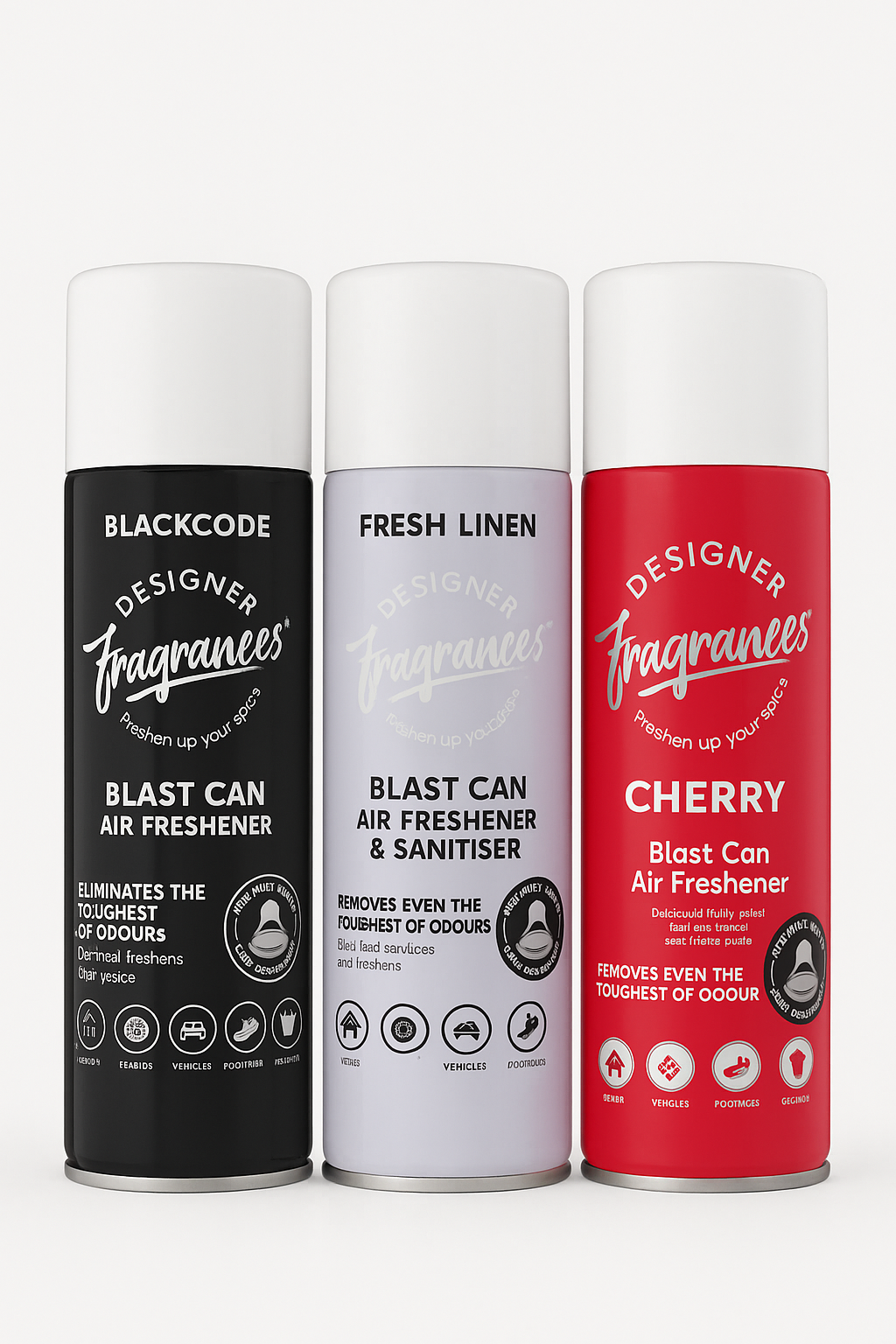 BlastFresh: Black code & Fresh Linen & Cherry (3PCS)
