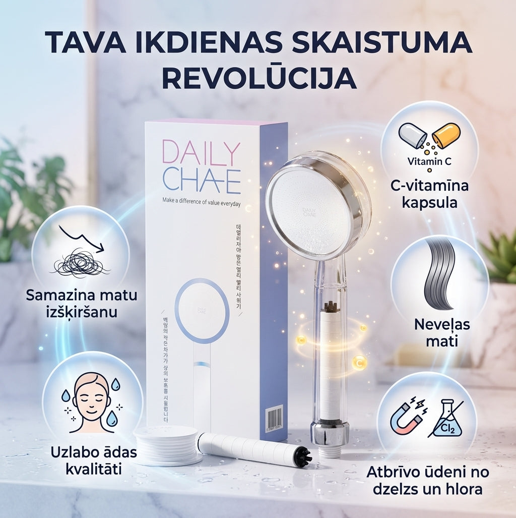 Daudzpakāpju filtrējoša dušas galva